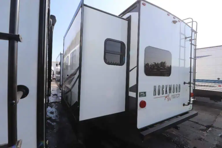 Rear view of Rockwood RV