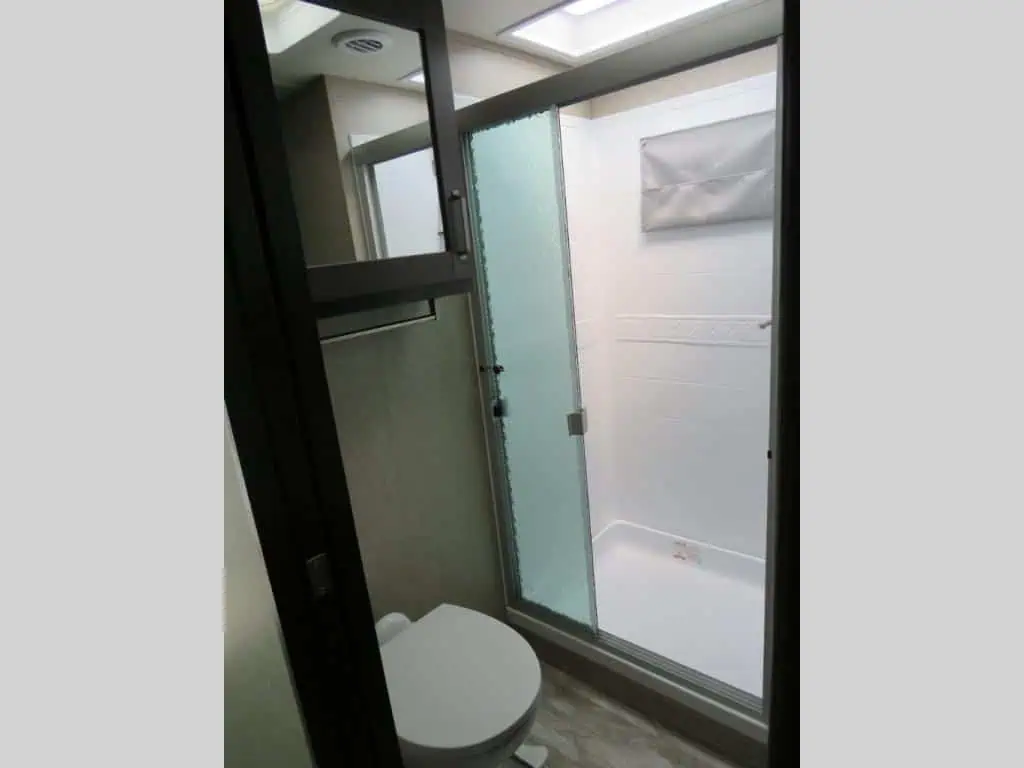 Bathroom with shower and toilet